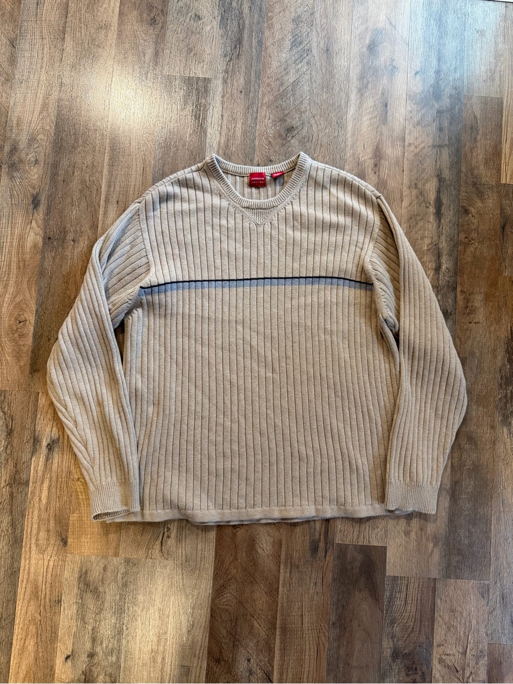 Arrow tan cotton sweater Size XL